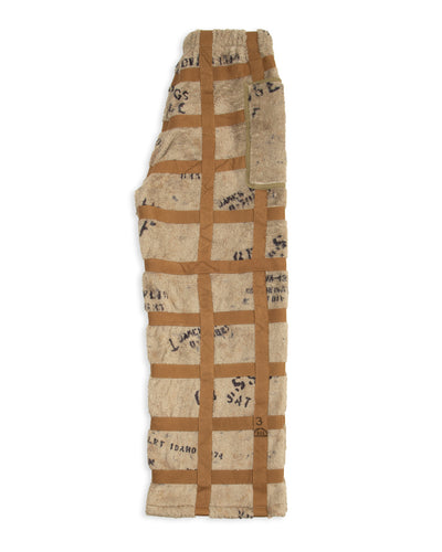 Kapital Fleece PRISONER Craft Tattersall Easy Pants - Beige - Standard & Strange