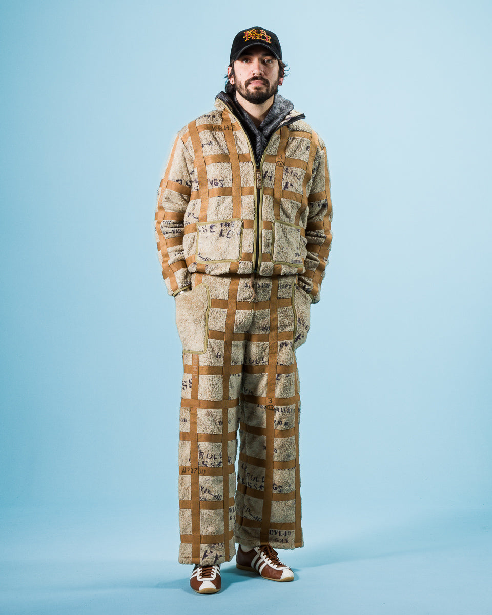 Kapital Fleece PRISONER Craft Tattersall ZIP Blouson - Beige - Standard & Strange