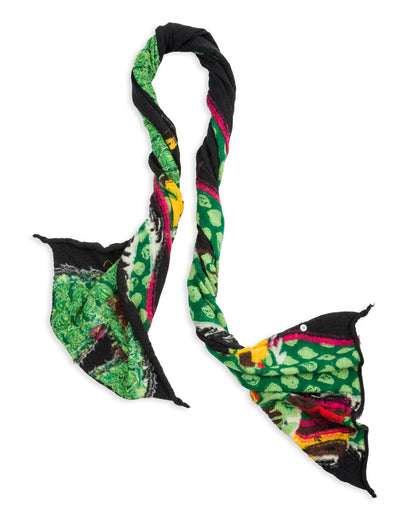 Kapital Fulling Wool HAPPY Scarf DRAGON DANCE & RAINBOW - Black - Standard & Strange