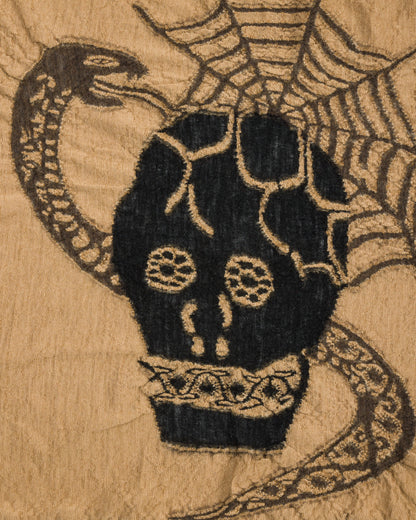 Kapital Fulling Wool Scarf COPTIC SKULL - Beige - Standard & Strange