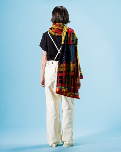 Kapital Fulling Wool Scarf (TARTAN CHECK BANDANA PATCH) - Yellow - Standard & Strange