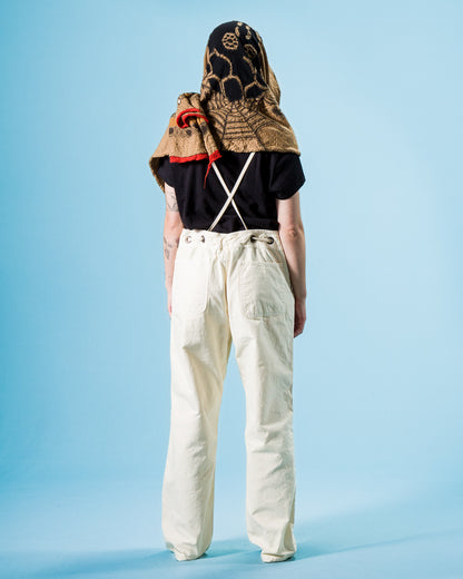 Kapital Fulling Wool Scarf COPTIC SKULL - Beige - Standard & Strange