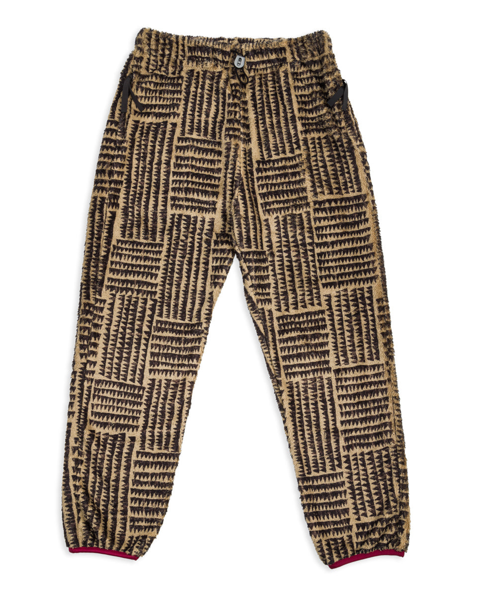 Kapital HACKSAW-BLOCK Fleece EASY Pants - Beige - Standard & Strange