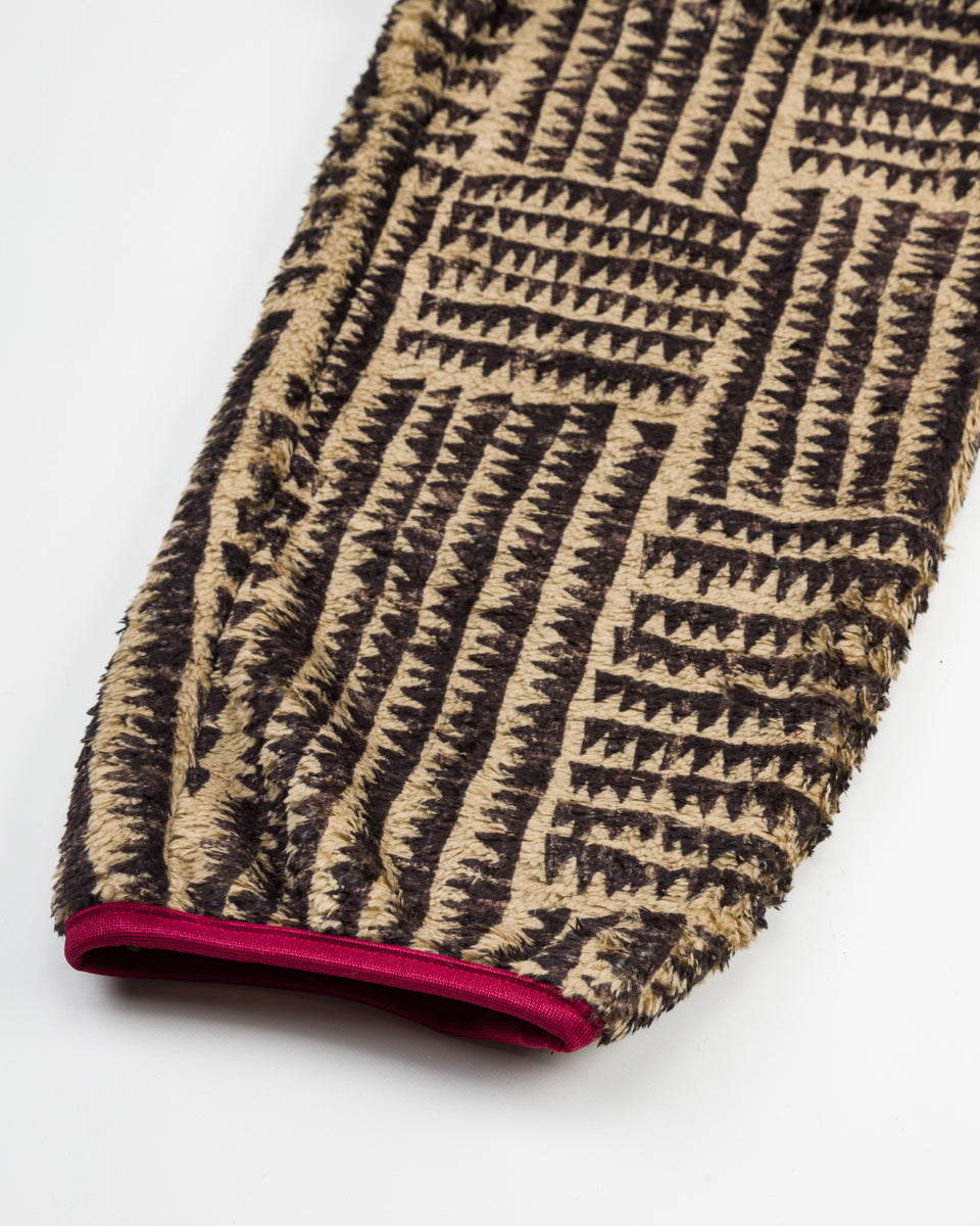 Kapital HACKSAW-BLOCK Fleece EASY Pants - Beige - Standard & Strange