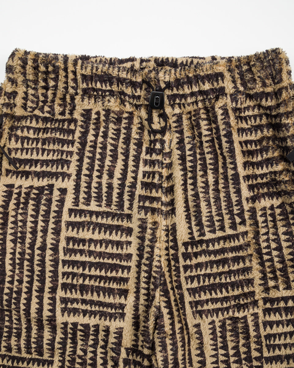 Kapital HACKSAW-BLOCK Fleece EASY Pants - Beige - Standard & Strange