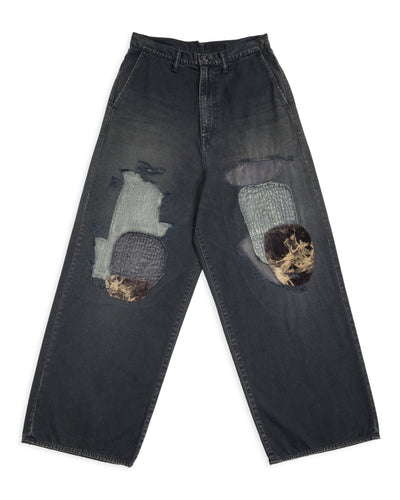 Kapital KATSURAGI PORT Baggy Pants(Champetre Remake) - Black - Standard & Strange