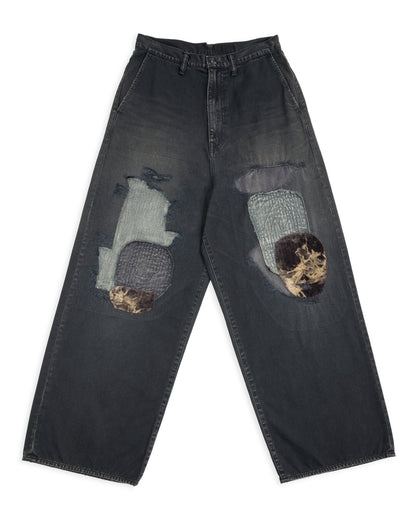 Kapital KATSURAGI PORT Baggy Pants(Champetre Remake) - Black - Standard & Strange