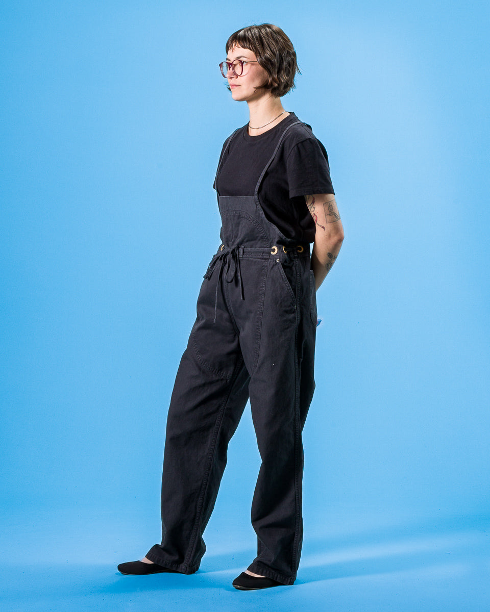 Kapital Light Canvas WELDER Overall - Black - Standard & Strange