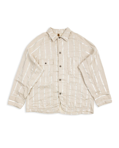 Kapital Linen Glitter PHILLIES Stripe CACTUS Coverall - Ecru - Standard & Strange