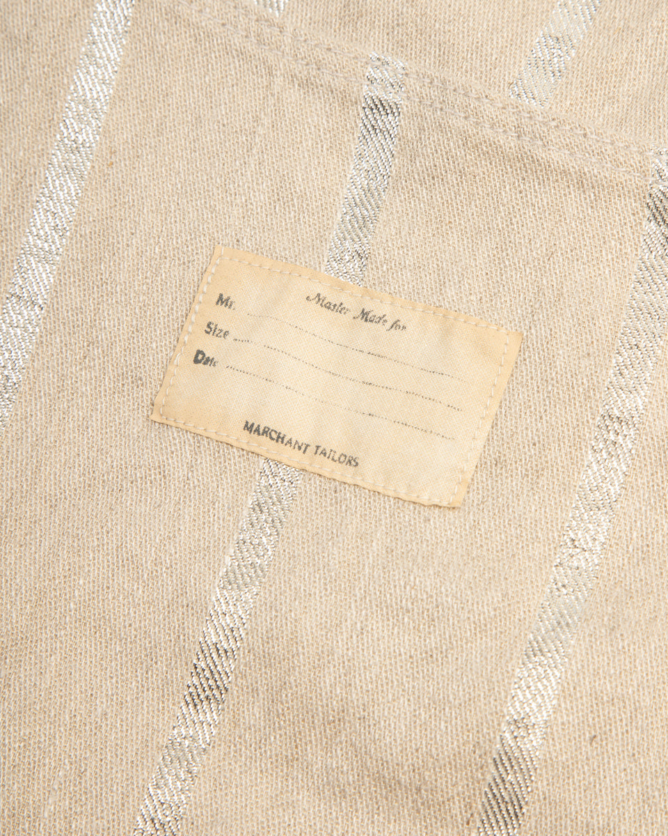 Kapital Linen Glitter PHILLIES Stripe CACTUS Coverall - Ecru - Standard & Strange