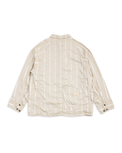 Kapital Linen Glitter PHILLIES Stripe CACTUS Coverall - Ecru - Standard & Strange