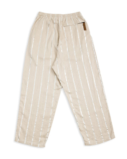 Kapital Linen Glitter PHILLIES Stripe EASY Pants - Ecru - Standard & Strange