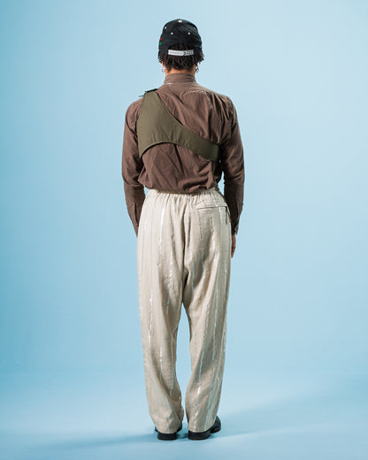 Kapital Linen Glitter PHILLIES Stripe EASY Pants - Ecru - Standard & Strange