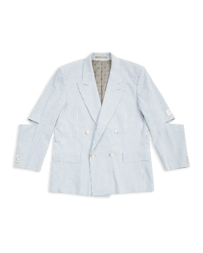 Kapital Seersucker CUT-OUT Elbow W JKT - Sax - Standard & Strange