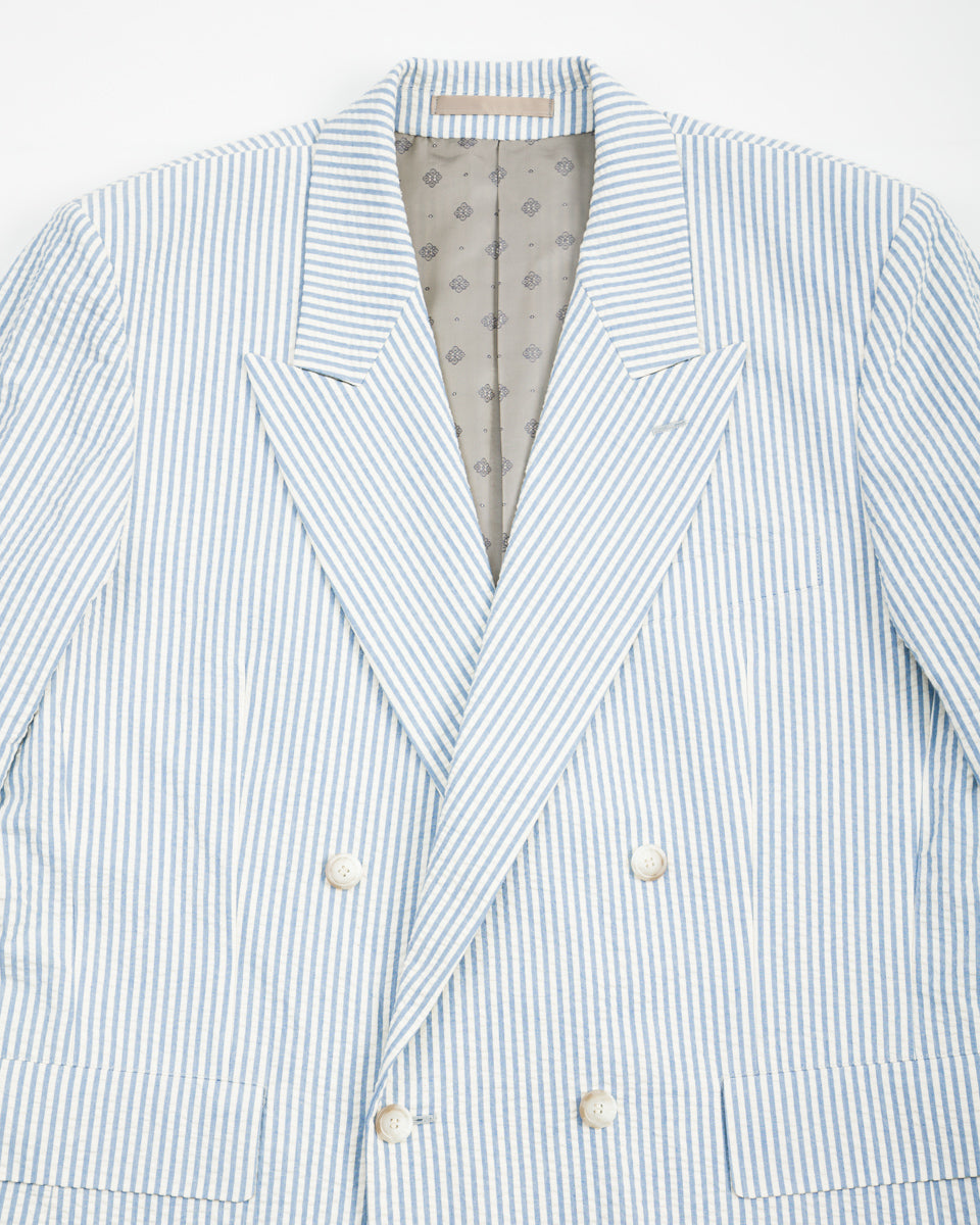 Kapital Seersucker CUT-OUT Elbow W JKT - Sax - Standard & Strange