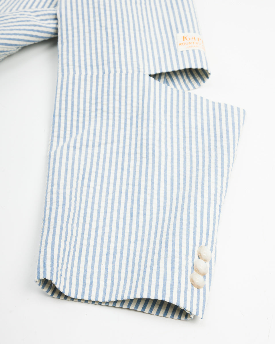 Kapital Seersucker CUT-OUT Elbow W JKT - Sax - Standard & Strange
