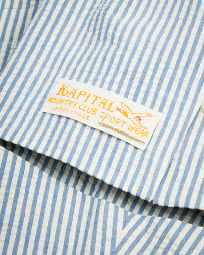 Kapital Seersucker CUT-OUT Elbow W JKT - Sax - Standard & Strange