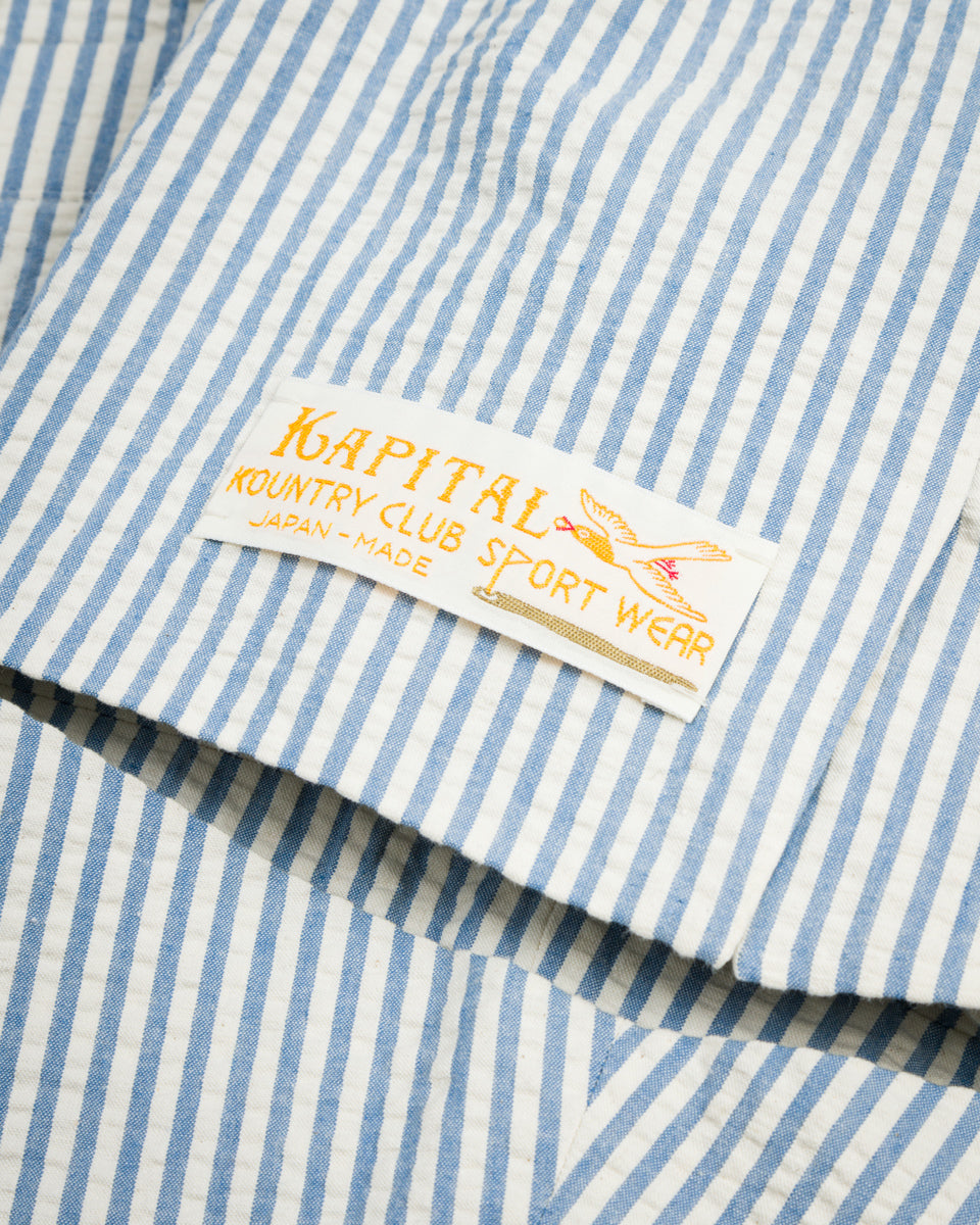 Kapital Seersucker CUT-OUT Elbow W JKT - Sax - Standard & Strange