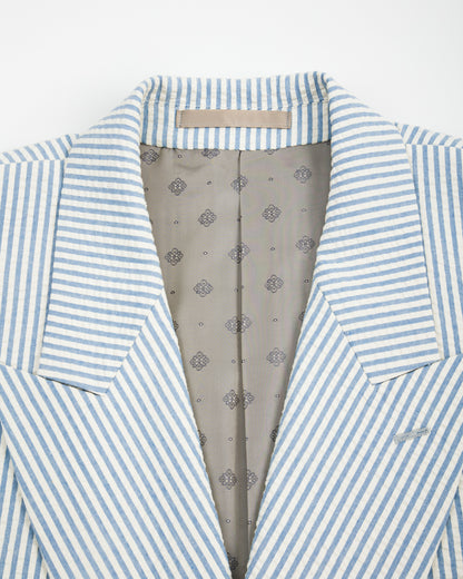 Kapital Seersucker CUT-OUT Elbow W JKT - Sax - Standard & Strange