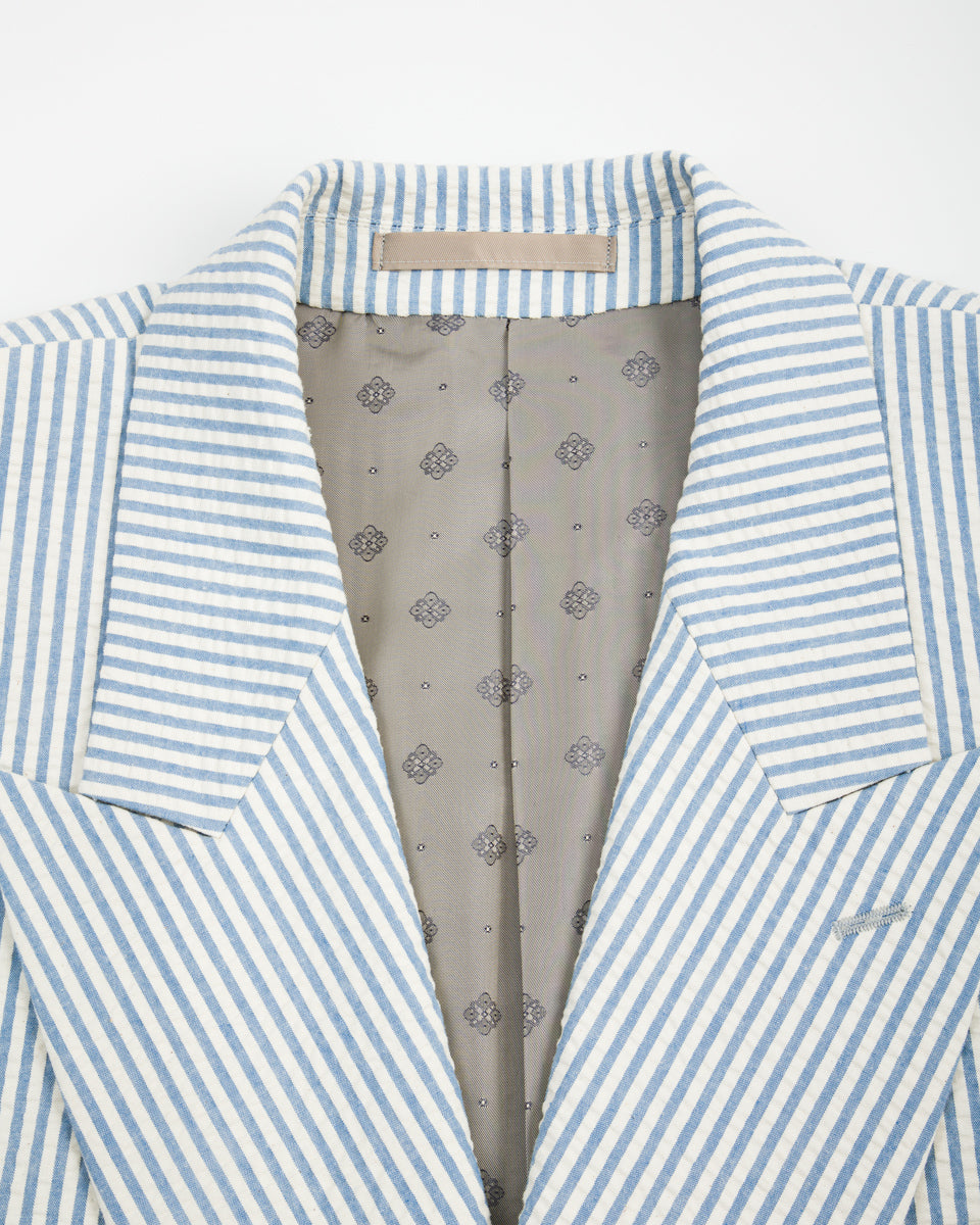 Kapital Seersucker CUT-OUT Elbow W JKT - Sax - Standard & Strange