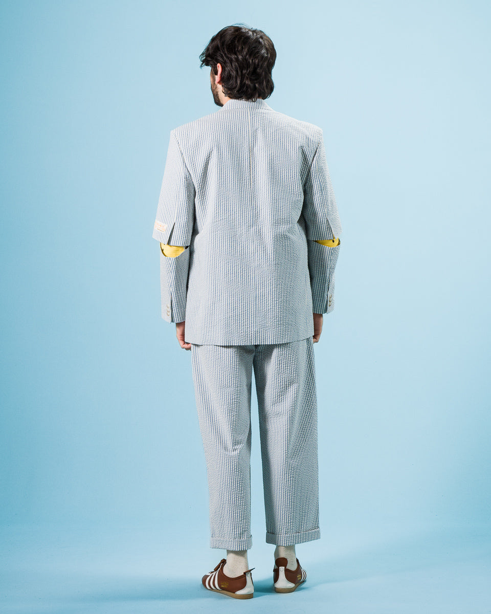 Kapital Seersucker CUT-OUT Elbow W JKT - Sax - Standard & Strange