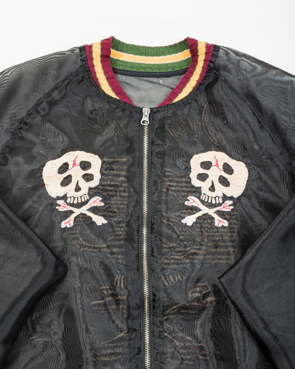 Kapital Sheer Pearl Souvenir JKT (RAIN SKULL) - Black - Standard & Strange