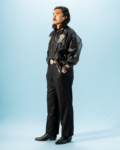 Kapital Sheer Pearl Souvenir JKT (RAIN SKULL) - Black - Standard & Strange