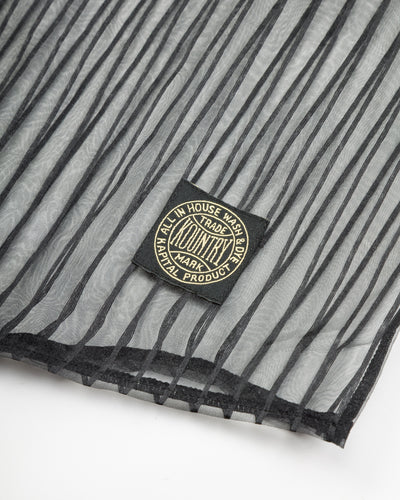 Kapital Sheer Stripe GREAT KOUNTRY Baseball Shirt - Black F - Standard & Strange