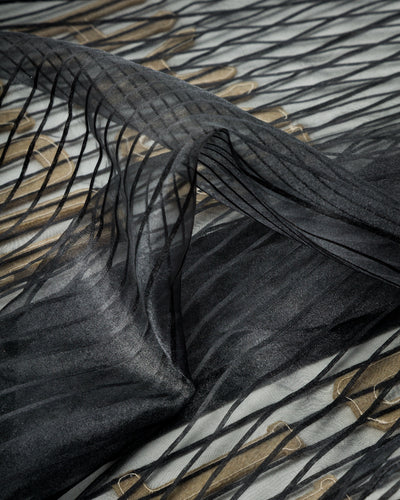 Kapital Sheer Stripe GREAT KOUNTRY Baseball Shirt - Black F - Standard & Strange