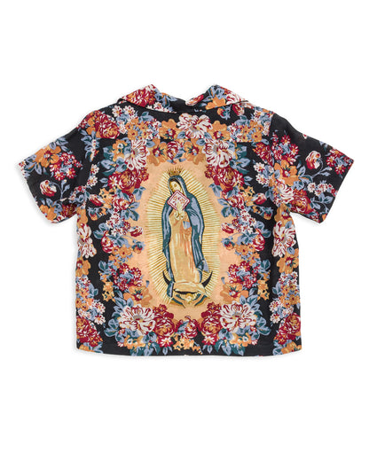 Kapital Silk Rayon CHAMPETRE MARIA WRANGLE Collar Aloha Shirt(Ladies) - Black 1 - Standard & Strange