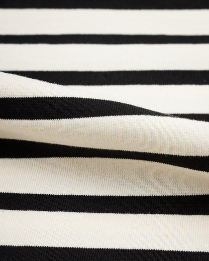 Kapital Stripe Jersey Crew Long Sleeve T (PROFILE RAINBOWY Patch) - Ecru x Black - Standard & Strange
