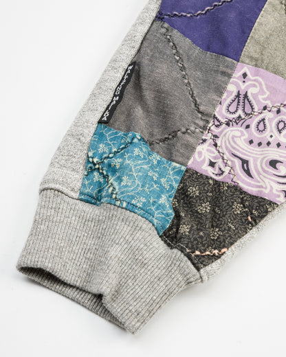 Kapital TOP SWT Knit x PROFILE RAINBOWY Quilt 2 TONES BIG SWEATSHIRT - Gray - Standard & Strange