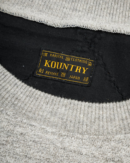 Kapital TOP SWT Knit x PROFILE RAINBOWY Quilt 2 TONES BIG SWEATSHIRT - Gray - Standard & Strange
