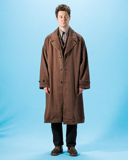 Kapital Twill Aging-Wool CAVALIER Coat - Brown - Standard & Strange