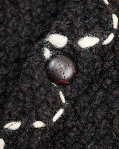 Kapital Wool Hand Knit Cowichan G-Jacke - Black F - Standard & Strange