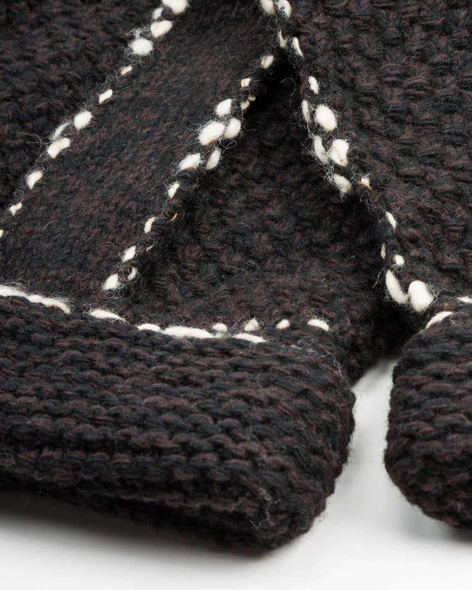 Kapital Wool Hand Knit Cowichan G-Jacke - Black F - Standard & Strange