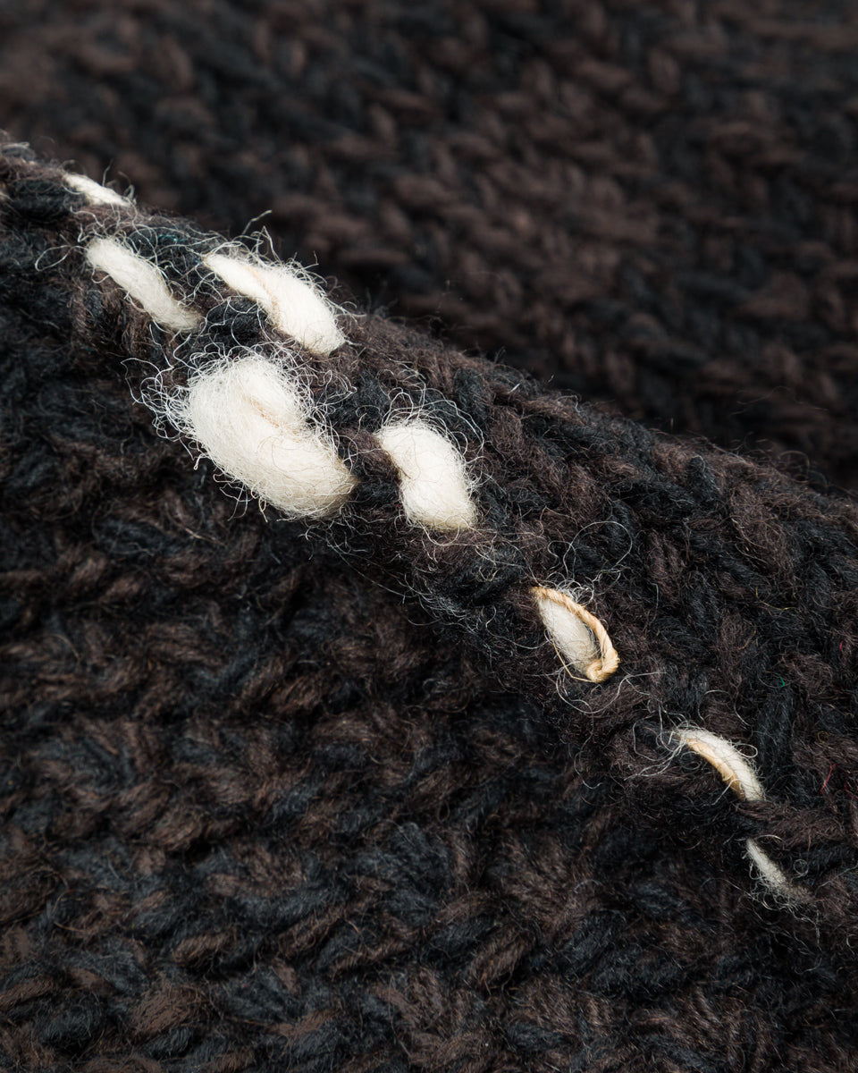 Kapital Wool Hand Knit Cowichan G-Jacke - Black F - Standard & Strange