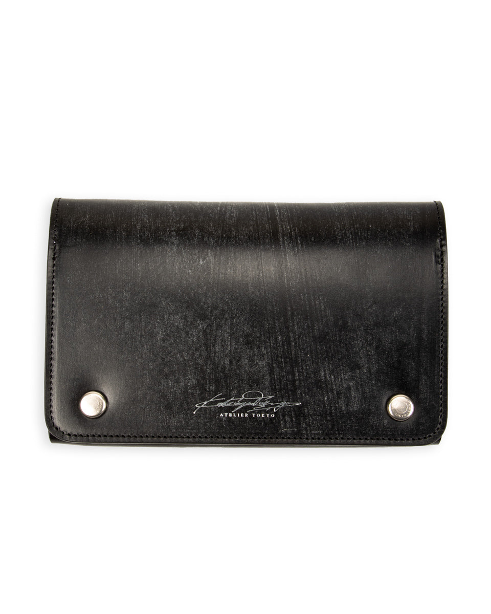 Middle Trucker Wallet - Black Bridle – Standard & Strange