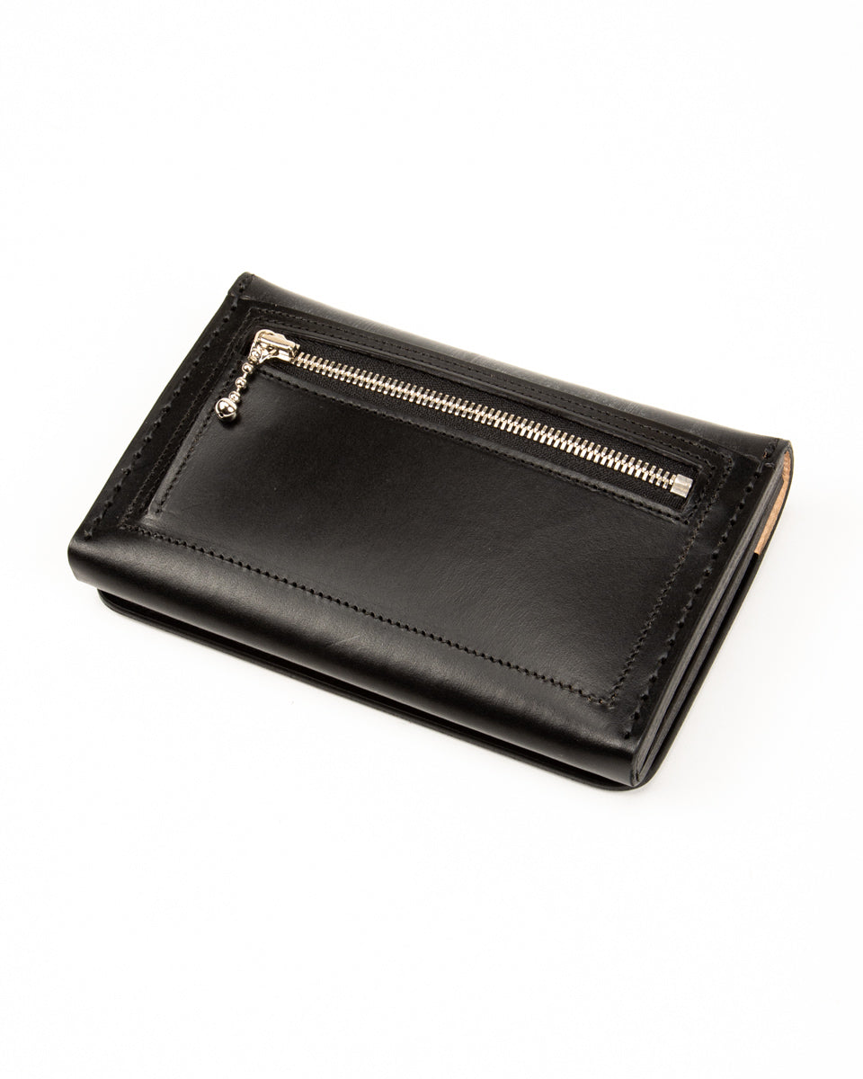Middle Trucker Wallet - Black Bridle – Standard & Strange
