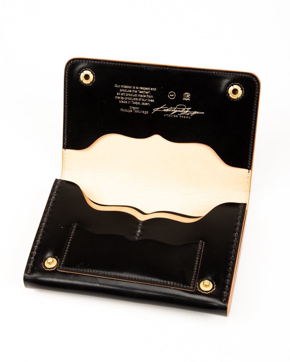 Middle Trucker Wallet - Black Rocado Cordovan – Standard & Strange