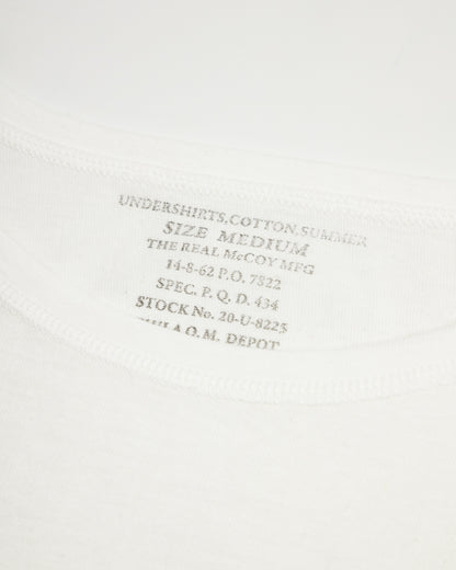 The Real McCoy's Undershirt, Cotton, Summer - White - Standard & Strange