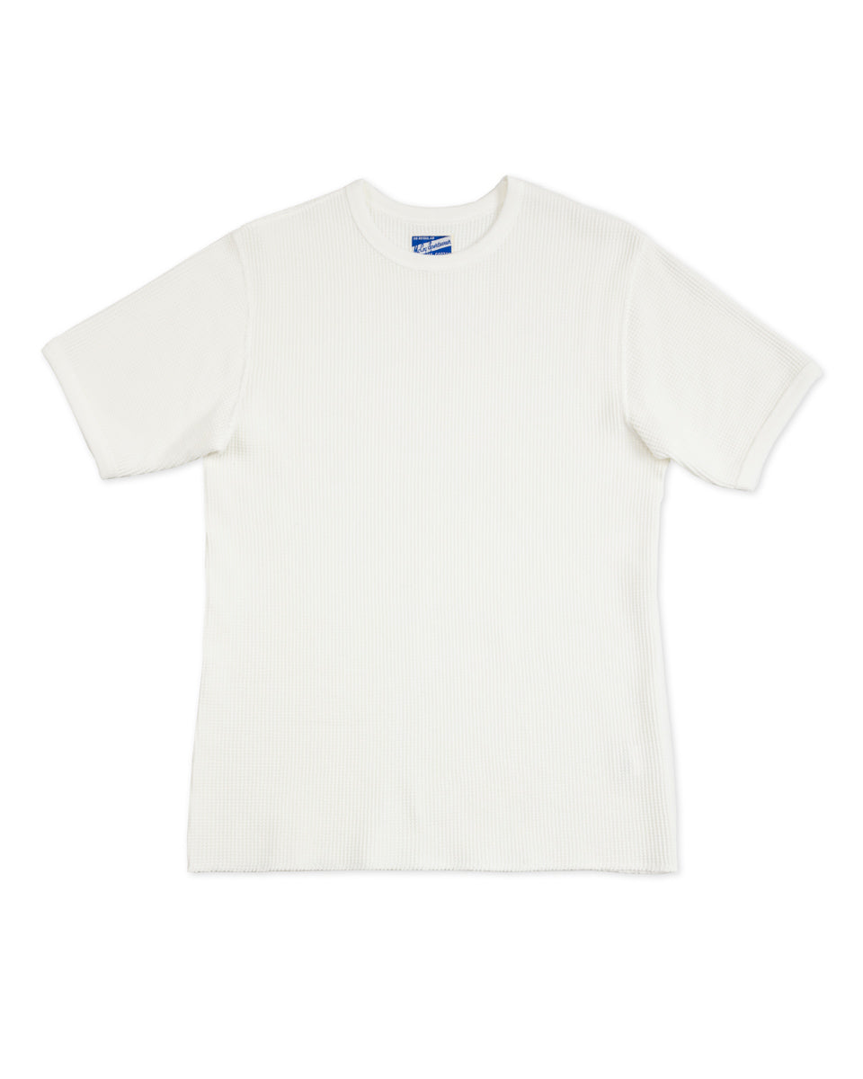 The Real McCoy's Waffle Thermal Shirt S/S - White - Standard & Strange