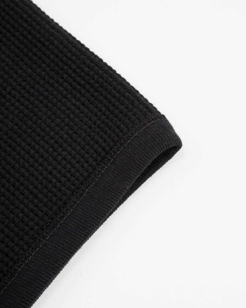 The Real McCoy's Waffle Thermal Shirt S/S - Black – Standard