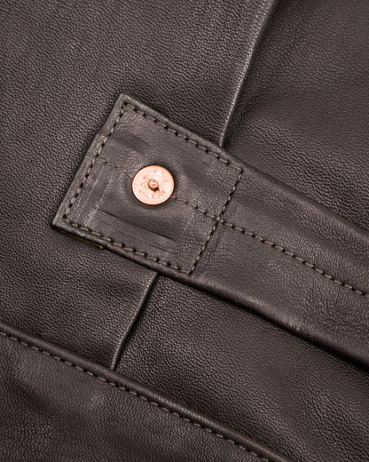 The Real McCoy's Type I Leather Jacket - Black - Standard & Strange