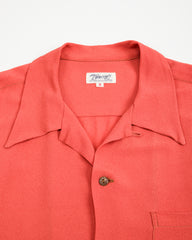 The Real McCoy's Silk Rayon Open Collar Shirt - Orange - Standard & Strange