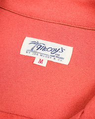 The Real McCoy's Silk Rayon Open Collar Shirt - Orange - Standard & Strange