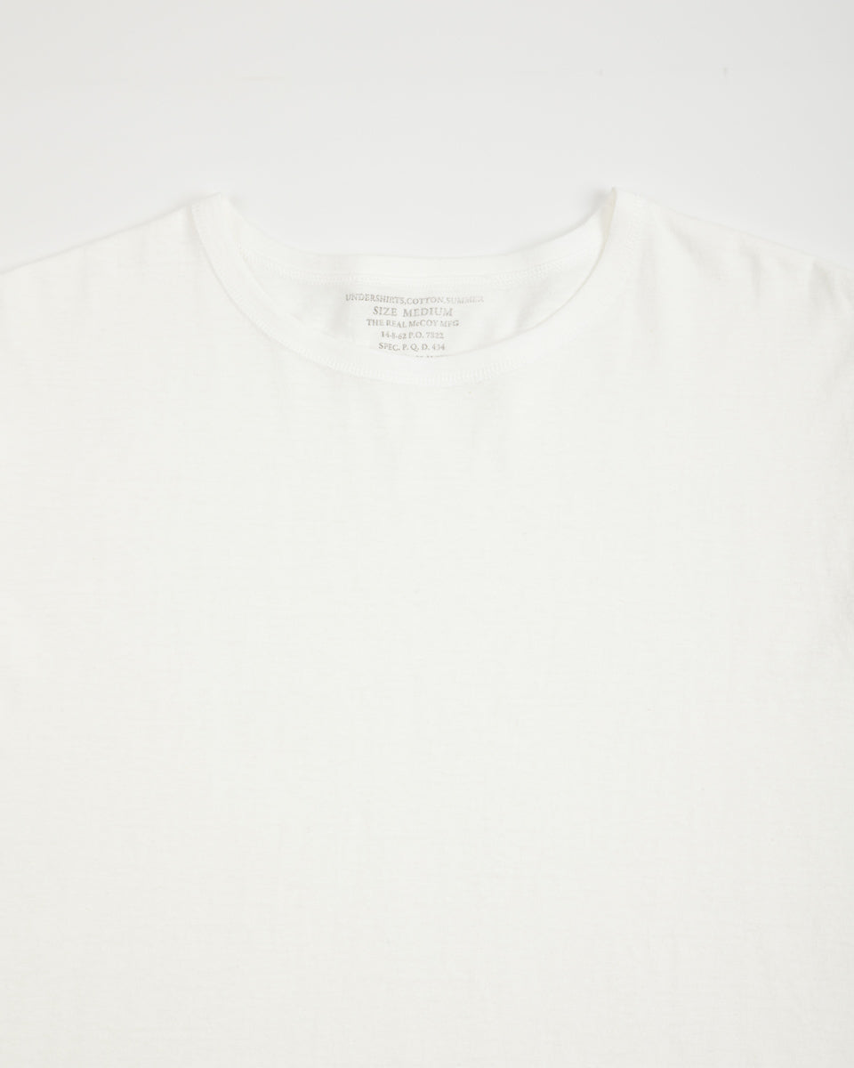 The Real McCoy's Undershirt, Cotton, Summer - White - Standard & Strange