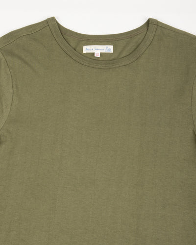Merz b. Schwanen 1950s Lightweight Loopwheeled Tee - Army - Standard & Strange