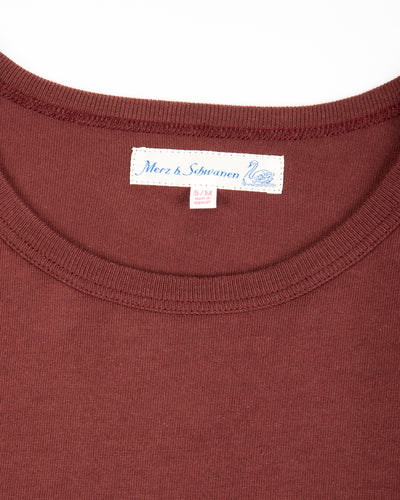 2M15C Cropped Vintage Machine Jersey T-Shirt - Burgundy
