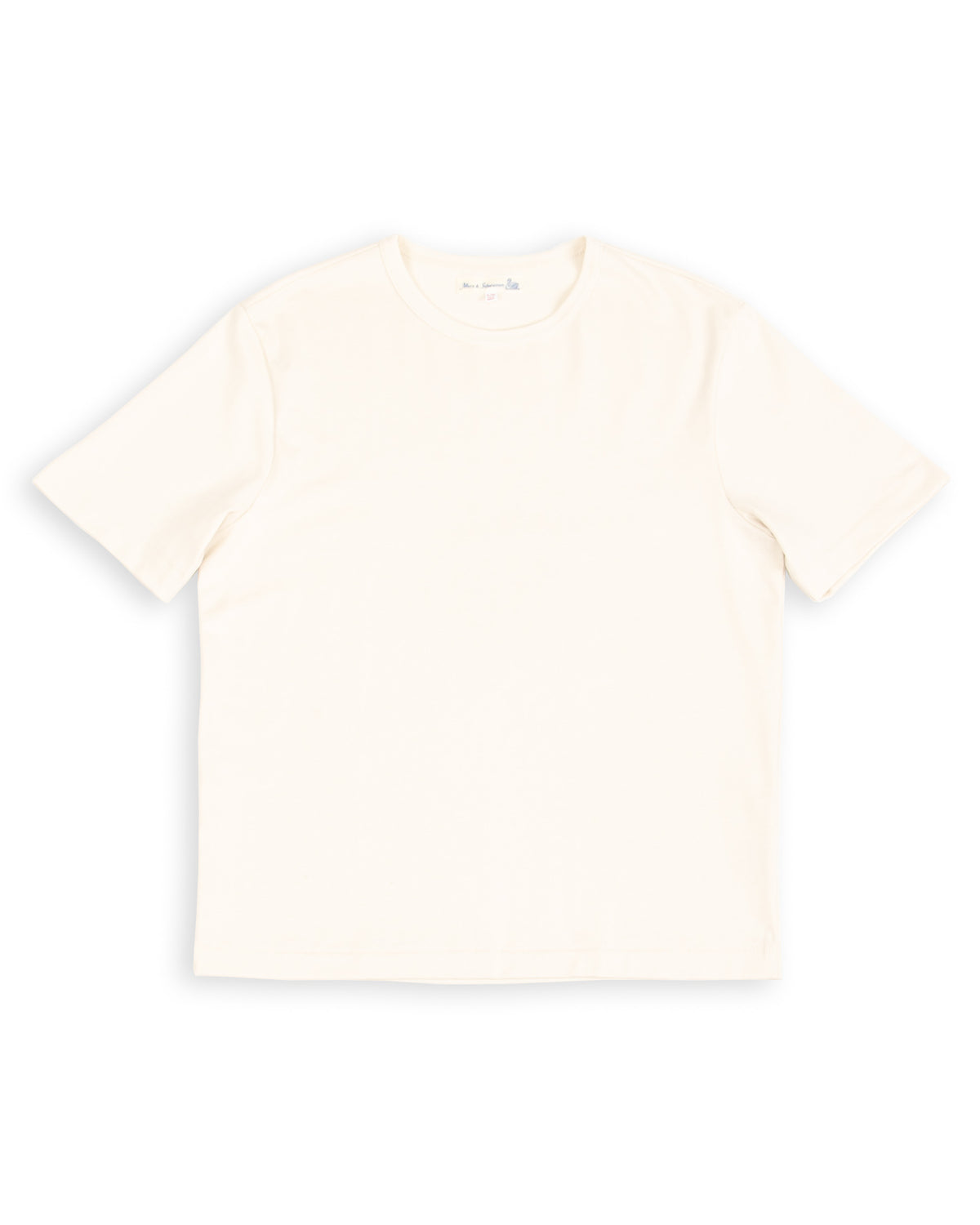 Merz b. Schwanen 2M15C Cropped Vintage Machine Jersey T-Shirt - Nature - Standard & Strange